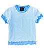 Color:Periwinkle/Blue - Image 1 - Big Girls 7-16 Double Layered Top