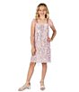 Xtraordinary Big Girls Short Sleeve Sequin Embellished Shift Dress, Color:Pink/Blue/Sage - Image 3