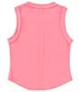 Color:Fuchsia - Image 2 - Big Girls 7-16 Sleeveless Embroidered-Heart Tank Top