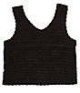 Color:Black/Fuchsia - Image 2 - Big Girls 7-16 Sleeveless Floral-Crocheted Tank Top