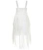 Color:Off-White - Image 2 - Big Girls 7-16 Sleeveless Lace-To-Mesh Fit-And-Flare Dress