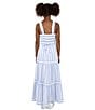 Xtraordinary Big Girls 7-16 Sleeveless Mixed-Striped Long Dress, Color:Blue/White - Image 4