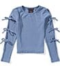 Xtraordinary Big Girls Bow Long Sleeve Top - Image 2