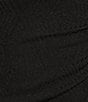 Color:Black - Image 4 - Cowl Neck Feather Trim Bodycon Wrap Dress