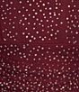 Color:Wine - Image 3 - Glitter Sweetheart Neck Wrap Side Drape Mini Dress