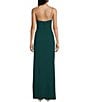 Color:Evergreen - Image 2 - One Shoulder Fringe Side Slit Long Dress