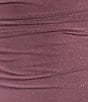 Color:Mauve - Image 4 - Short Sleeve Glitter Mesh Bodycon Dress