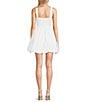 Color:White - Image 2 - Sleeveless Fit and Flare Bubble Hemline Taffeta Dress
