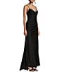 Color:Black - Image 3 - Sleeveless Sateen Maxi Slip Dress