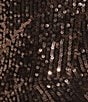 Color:Black/Broze - Image 4 - Strapless Pattern Sequin Feather Trim Bodycon Dress