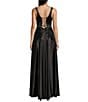 Color:Black - Image 2 - Sweetheart Neck Front Cut-Out Lace-Up Back Long Dress