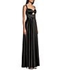 Color:Black - Image 3 - Sweetheart Neck Front Cut-Out Lace-Up Back Long Dress