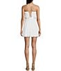 Color:White - Image 2 - Sweetheart Neck Sleeveless Allover Lace Skater With Sash Belt Dress