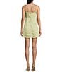 Color:Kiwi - Image 2 - Sweetheart Sleeveless Satin Slip Floral Applique Dress