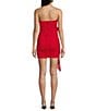 Color:Bright Red - Image 2 - Sweetheart Sleeveless Strapless Caterpillar Dress