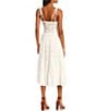 Color:Off White - Image 2 - Tie Strap Emma Burnout Jacquard Tiered Hem Midi Dress