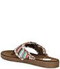 Yellow Box Flappy Stripe Flip Flop Sandals - Image 3