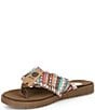 Yellow Box Flappy Stripe Flip Flop Sandals - Image 4