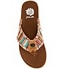 Yellow Box Flappy Stripe Flip Flop Sandals - Image 5