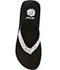 Color:Black - Image 5 - Jesie Rhinestone Thong Flip Flop Sandals