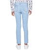 Color:Light Blue Rips - Image 2 - Big Girls 7-12 Mid-Rise Skinny Jeans