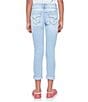 YMI Jeanswear Big Girls 7-14 WannaBettaFit Double-Cuffed Skinny Jeans, Color:Light Blue Rips - Image 2