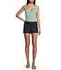 YMI Jeanswear Denim Trouser Shorts, Color:Navy - Image 3