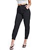 Color:Black - Image 1 - High Rise Balloon Fit Ankle Jeans