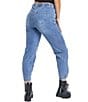 Color:Medium Blue - Image 2 - High Rise Balloon Fit Ankle Jeans