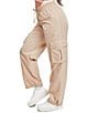 Color:Warm Sand - Image 3 - High Rise Bungee Cord Hem Cargo Pants
