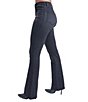 Color:Black - Image 3 - High Rise Shadow Side Panel Flare Jeans