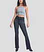 Color:Black - Image 4 - High Rise Shadow Side Panel Flare Jeans