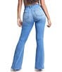 Color:Blue - Image 2 - High Rise Shadow Side Panel Flare Jeans