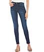 Color:Dark Blue - Image 1 - High Rise Classic Skinny Jeans