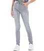 Color:Light Grey - Image 1 - High Rise Skinny Jeans