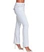 YMI Jeanswear Mid Rise Heavy Stitch Bootcut Jeans, Color:White - Image 3