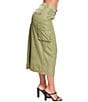 YMI Jeanswear Mid Rise Midi Cargo Skirt, Color:Moss - Image 3