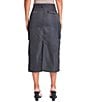 YMI Jeanswear Mid Rise Midi Cargo Skirt, Color:Black - Image 2