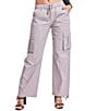 Color:Silver Cloud - Image 1 - Mid Rise Pull On Cargo Pants