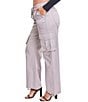 Color:Silver Cloud - Image 3 - Mid Rise Pull On Cargo Pants