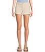 Color:Ecru - Image 1 - Mid Rise Rolled-Cuff Shorts
