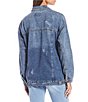 Color:Medium Potassium - Image 2 - Ymi Jeanswear Oversize Denim Jacket