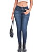 Color:Indigo - Image 1 - Ymi Jeanswear Wbb Repreve High Rise Fray Panel Flare Jeans