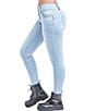 Color:Light Wash - Image 2 - Wbb Repreve High Rise Fray Panel Skinny Jeans