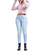 Color:Light Wash - Image 3 - Wbb Repreve High Rise Fray Panel Skinny Jeans