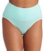Color:Beached Glass - Image 1 - Seamless Shaped Elastic Waist Brief Panty