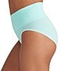 Color:Beached Glass - Image 3 - Seamless Shaped Elastic Waist Brief Panty