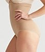 Color:Almond - Image 3 - Seamless Solutions High Waisted Shaping Brief