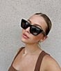 Yves Saint Laurent Women's New Wave 53mm Cat Eye Sunglasses - Image 4