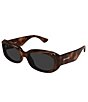 Yves Saint Laurent Women's Bold Injected 57mm Rectangle Sunglasses - Image 4